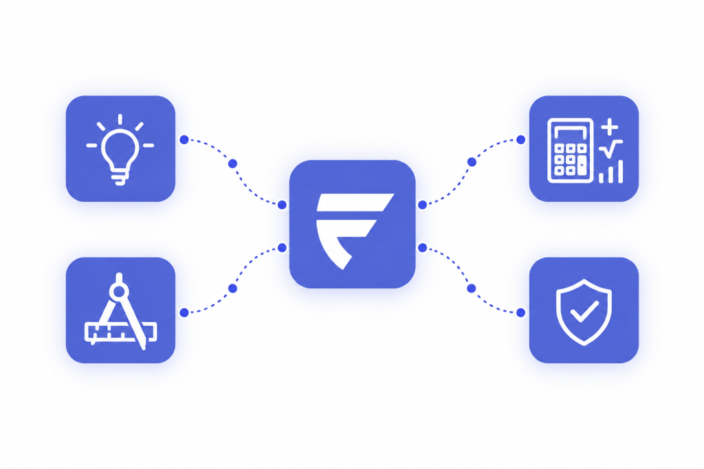 Fabricon engineering disciplines connected through one central organisation